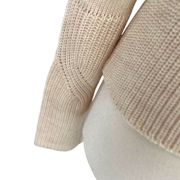 Fate Puff Sleeve High Neck Sweater Beige Cream Size Small - Picture 6 of 9